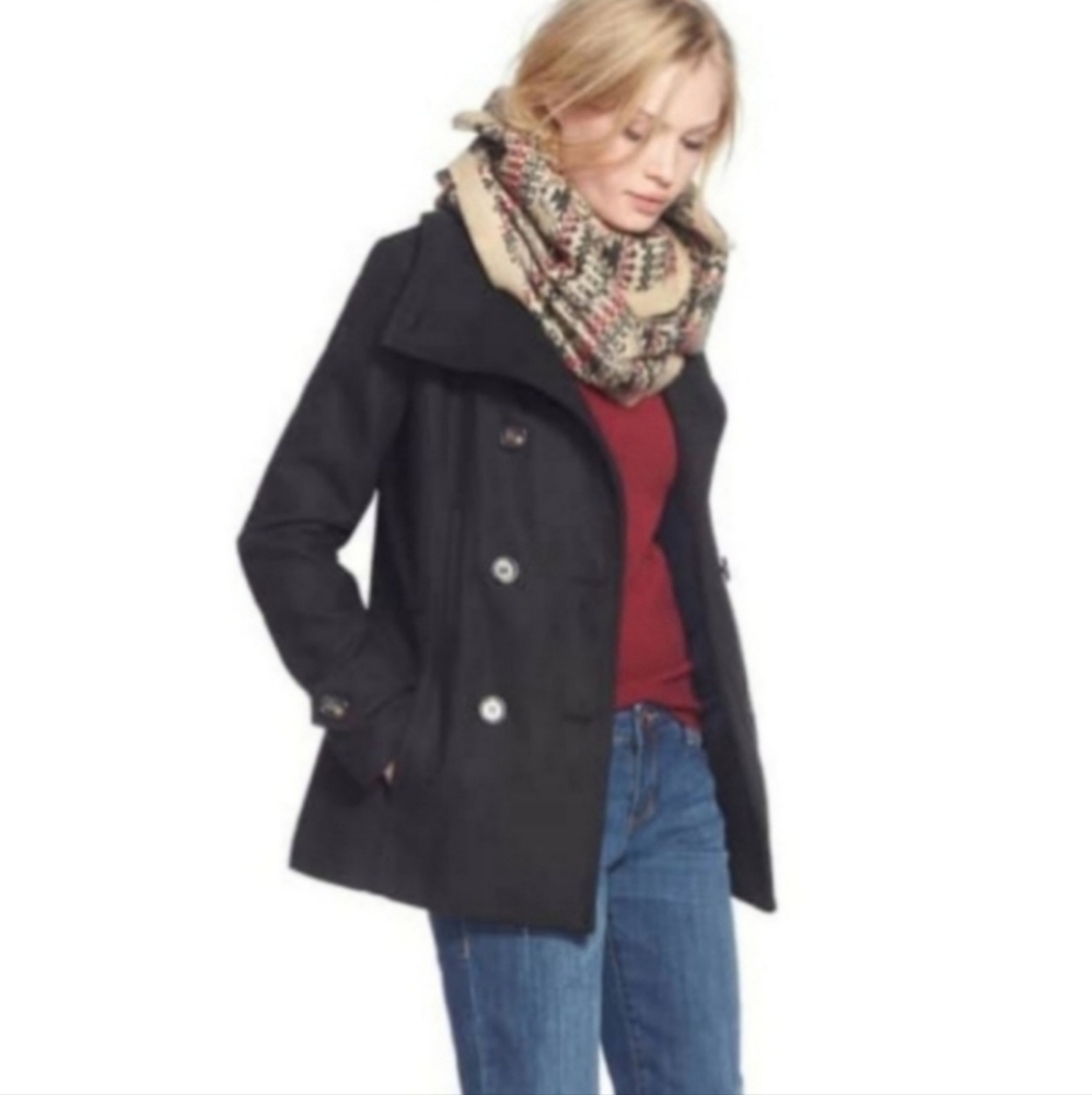 Womens Thread & Supply Double Breasted Peacoat Sizs Medium Grey